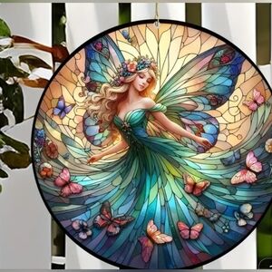 Butterflies fairy suncatcher Decorative Window Art Window Sun Catcher Elf Fairy